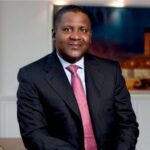 Aliko Dangote speaking during a visit to the Dangote refinery ahead of the planned IPO launch in September.