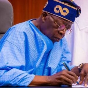 President Bola Tinubu meeting with Nigeria's military chiefs and security advisers at the Presidential Villa amid controversy over soldiers' ₦100,000 monthly salary.