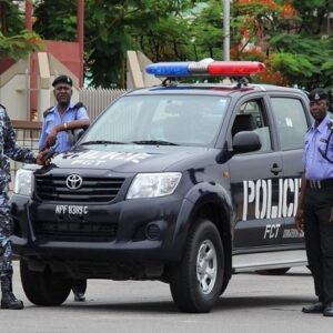 Police officers during operation that rescued 30 Malian nationals from suspected human trafficking syndicate in Nasarawa State.