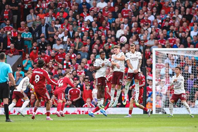 EPL: Szoboszlai’s stunning freekick gives Liverpool victory over Arsenal