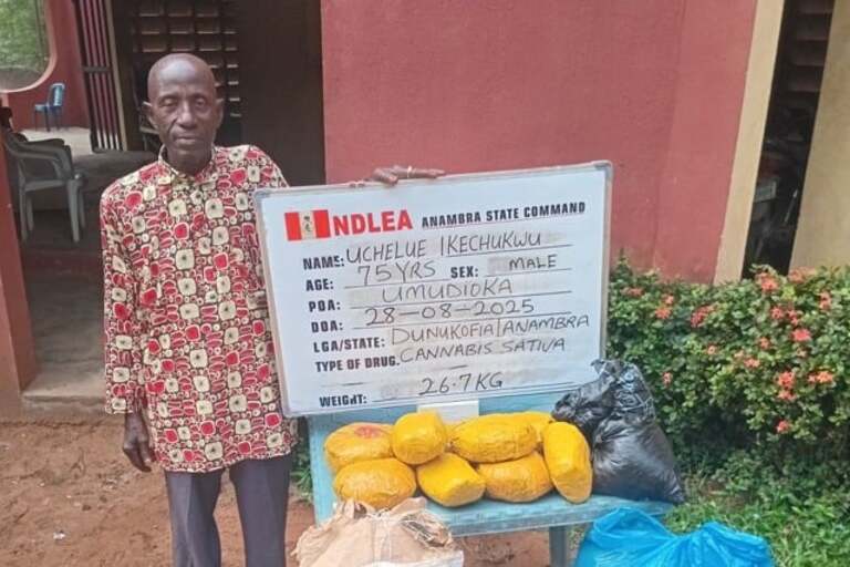 NDLEA arrests 75-year-old grandpa for ‘drug trafficking’ in Anambra