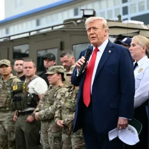 US President Donald Trump boards Air Force One as the United States announces sanctions against a Nigerian national and three firms over alleged ISIS financing links.