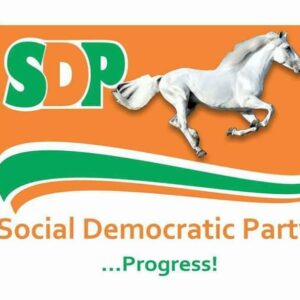 SDP National Chairman Shehu Gabam speaking during the party’s convention in Abuja where factional leaders announced expulsions and dissolved the NWC.
