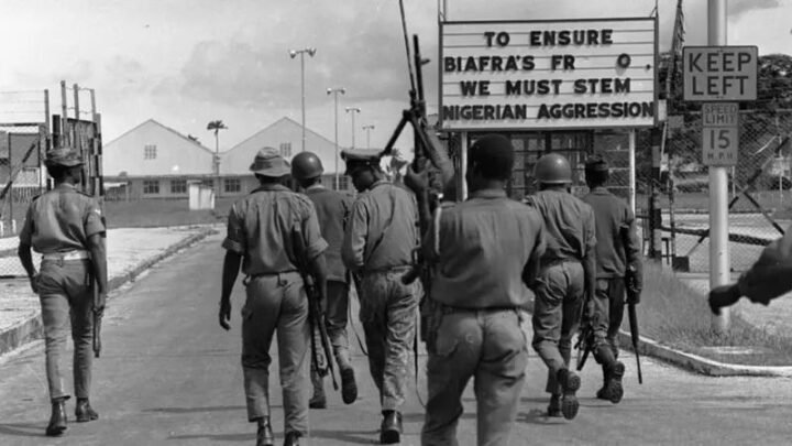Nigerian soldiers on duty as the Army rejects MASSOB’s planned civil war memorial services in churches across Nigeria’s South-East region.