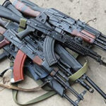 Recovered sack containing 119 rounds of AK-47 live ammunition displayed by Gombe State Police Command.