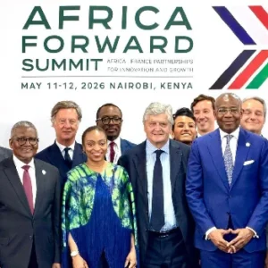 President Bola Tinubu speaking at the Africa Forward Summit in Nairobi on Nigeria-France trade and investment relations.