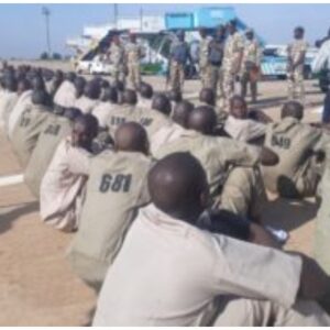 Former Boko Haram members during a rehabilitation and reintegration programme in Borno State, Nigeria.