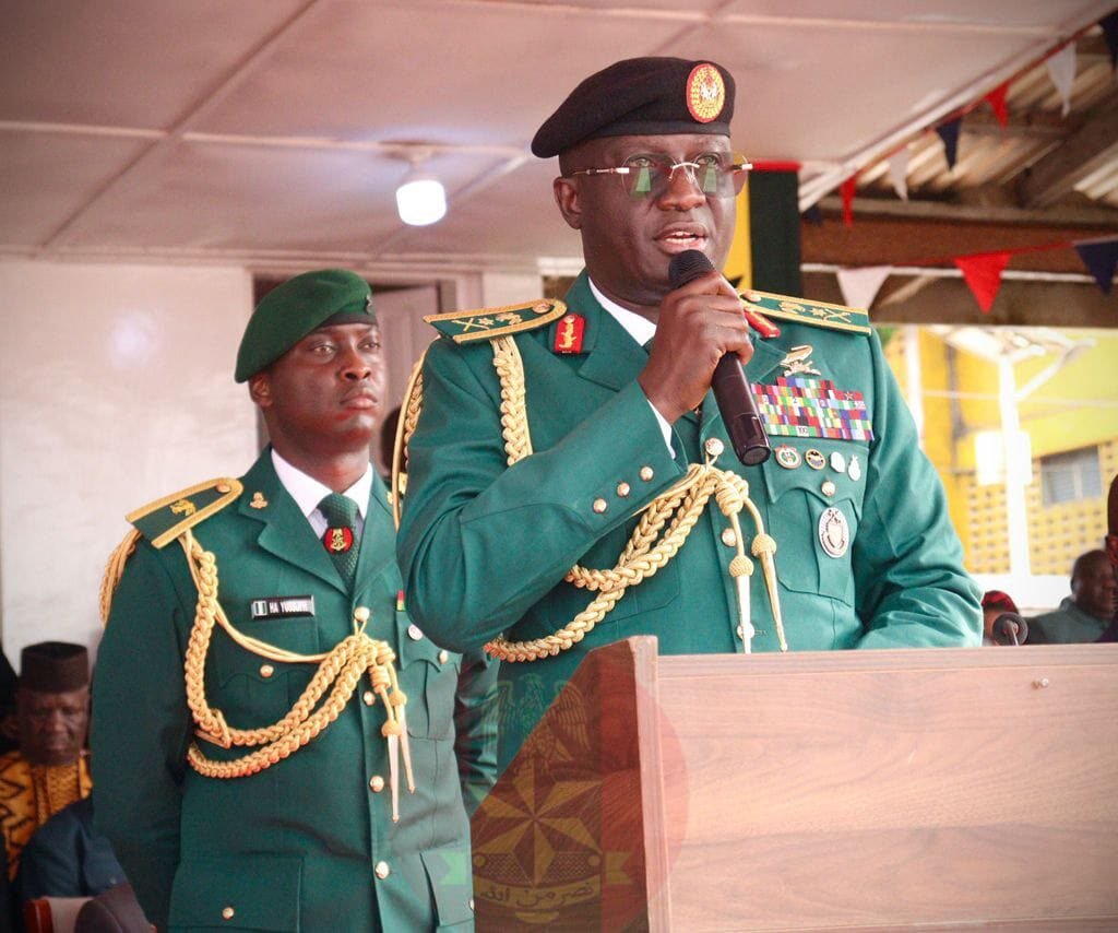 Chief of Army Staff Lieutenant General Shaibu Waidi during an official Nigerian Army engagement.
