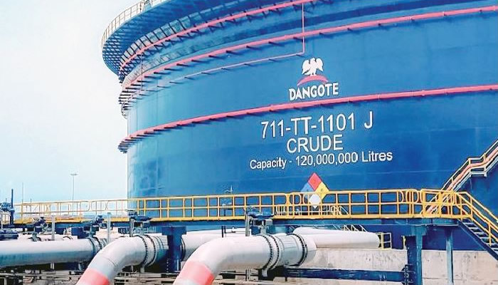 File photo of Dangote Petroleum Refinery in Lekki, Lagos, as Nigeria records major fuel export volumes amid global oil supply tensions.