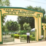 Fire-damaged main library building at Kano State Polytechnic after blaze destroyed books and academic records