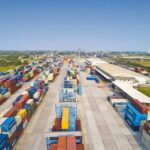 Containers at Ijebu-Ode inland dry port in Nigeria highlighting importers’ rejection of a proposed shipping tariff hike and rising port costs.