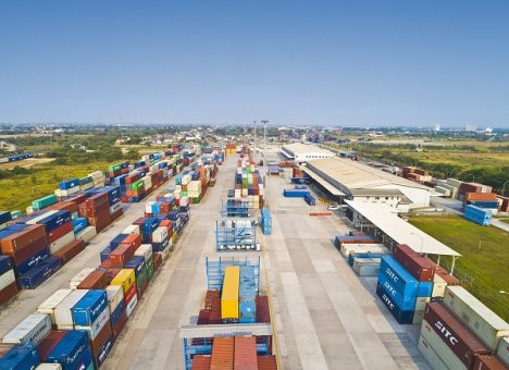 Containers at Ijebu-Ode inland dry port in Nigeria highlighting importers’ rejection of a proposed shipping tariff hike and rising port costs.