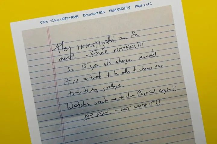 Epstein handwriting experts link newly released jail note to post-death message