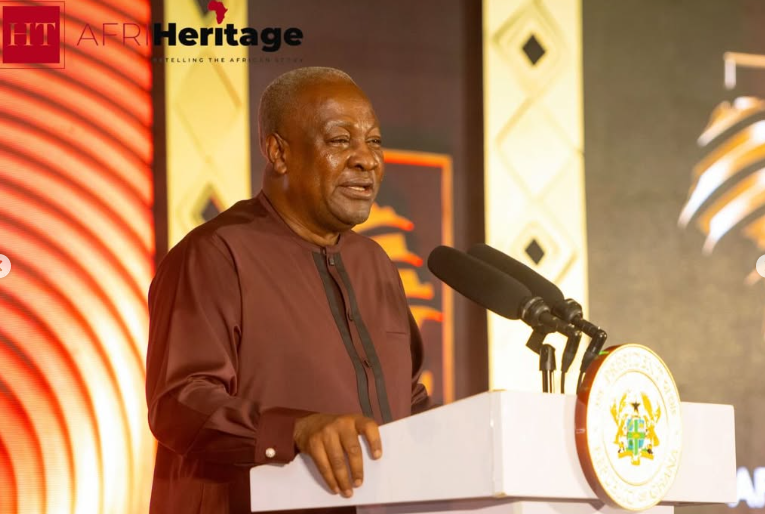 President John Mahama speaking during a public event in Ghana amid reports of xenophobic attacks in South Africa.