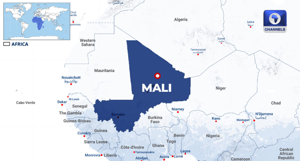 Map of Mali as reports emerge of drone strikes killing civilians in central village wedding gathering