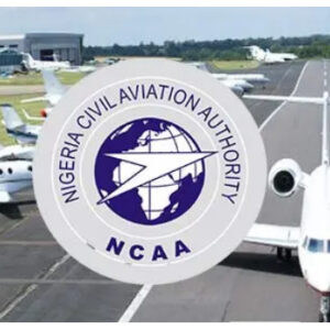 Officials at a Nigerian airport conduct health surveillance checks following the NCAA Ebola alert.