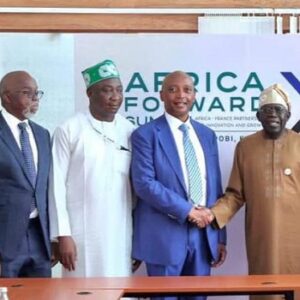 President Bola Tinubu meets CAF president Patrice Motsepe during talks on Nigeria’s bid to host the 2026 CAF Awards and CAF General Assembly