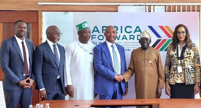 President Bola Tinubu meets CAF president Patrice Motsepe during talks on Nigeria’s bid to host the 2026 CAF Awards and CAF General Assembly
