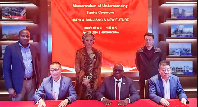 NNPC officials and Chinese partners sign MoU for Warri and Port Harcourt refinery project in China