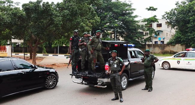 File photo of Nigerian security operatives amid growing insecurity concerns.