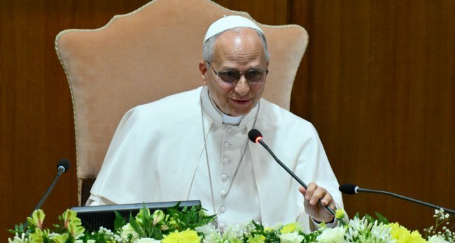 Pope Leo XIV presents the Magnifica Humanitas AI manifesto at the Vatican during a conference on artificial intelligence ethics.