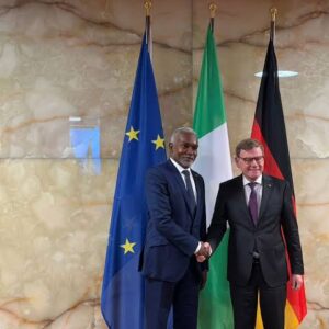 Officials from Nigeria and Germany sign €365 million development cooperation agreement at the German Embassy in Abuja.
