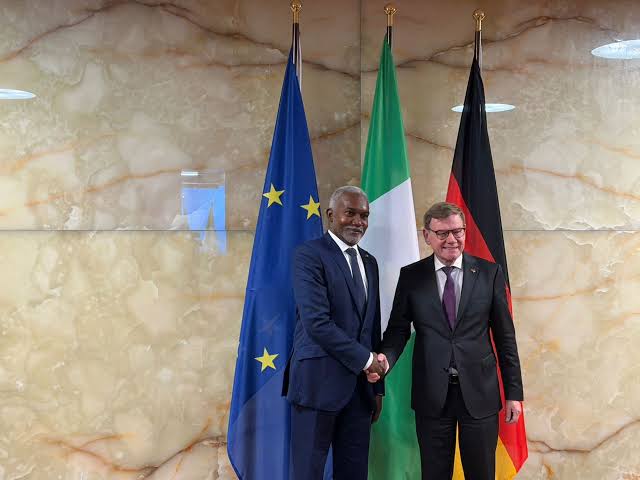 Officials from Nigeria and Germany sign €365 million development cooperation agreement at the German Embassy in Abuja.