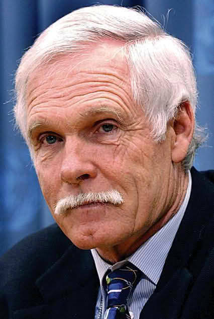 Portrait of CNN founder Ted Turner, media entrepreneur and broadcasting pioneer, who has died aged 87.
