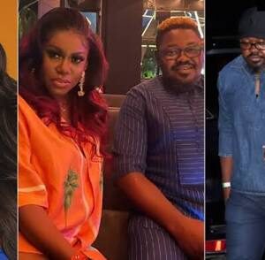 Nigerian singer Niniola in photo collage with late husband shared on Instagram story.