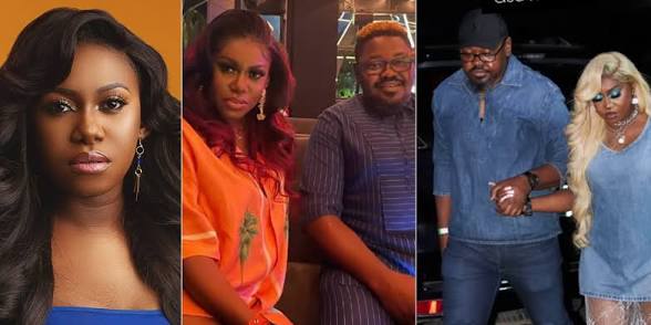 Nigerian singer Niniola in photo collage with late husband shared on Instagram story.