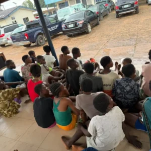 Security operatives in Anambra State rescue children and arrest six suspects during a raid on a suspected child trafficking ring in Nnewi.