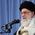 Funeral procession plan for Ali Khamenei showing Tehran, Qom and Mashhad routes with burial scheduled at Imam Reza Shrine in Mashhad.