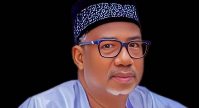 Governor Bala Mohammed speaking during a public event as he denies reports linking him to Goodluck Jonathan’s proposed 2027 presidential bid.
