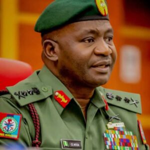 Nigeria Defence Minister Christopher Musa speaking at The Platform Nigeria event in Abuja, discussing insecurity and internal support for criminal groups.