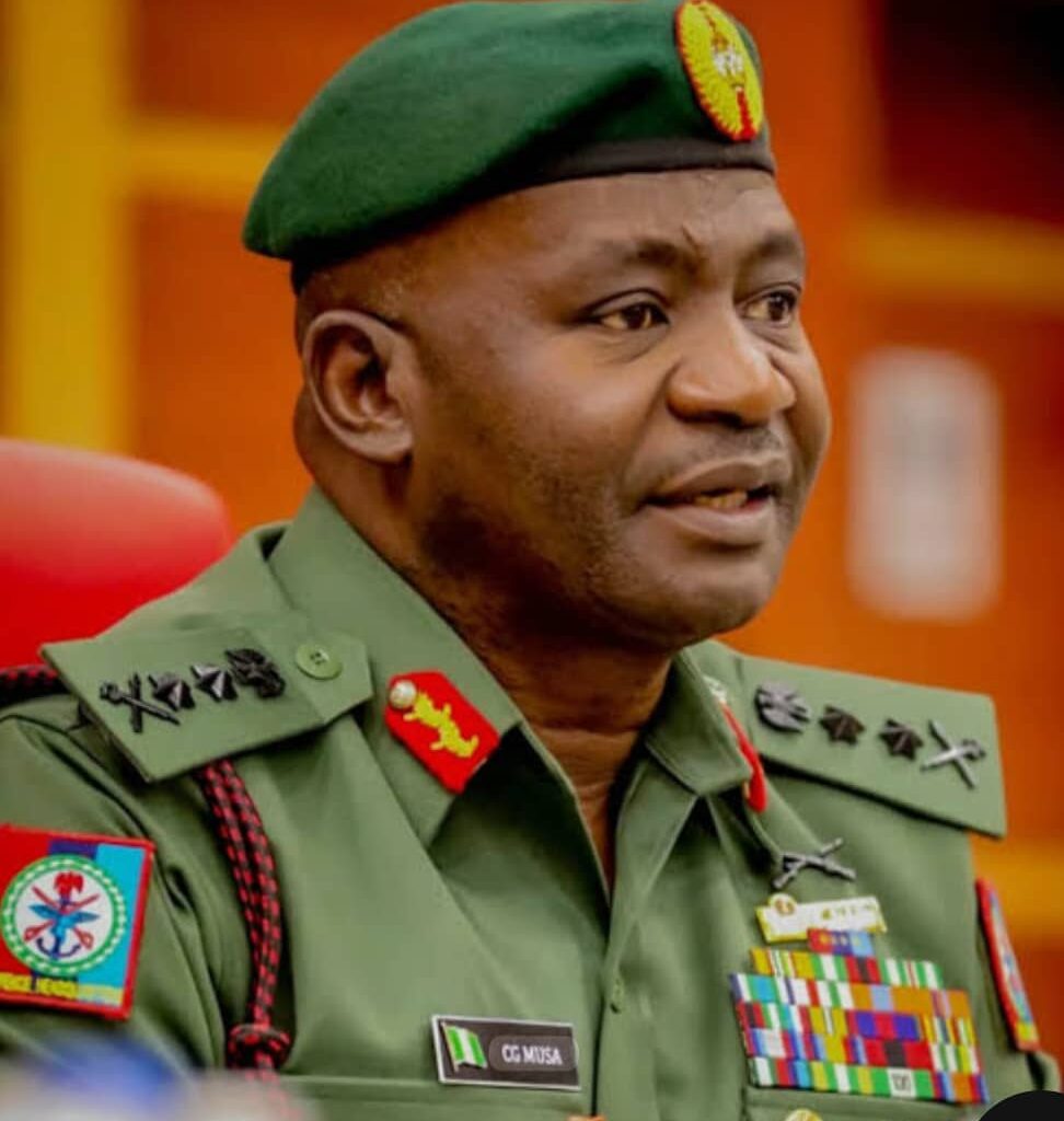 Nigeria Defence Minister Christopher Musa speaking at The Platform Nigeria event in Abuja, discussing insecurity and internal support for criminal groups.