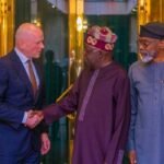 President Bola Tinubu meets Mastercard CEO Michael Miebach and senior government officials at the State House in Abuja to discuss digital skills development and support for Nigerian businesses.