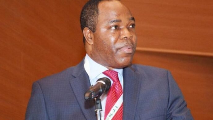 Former Skye Bank chairman Tunde Ayeni appearing in court during EFCC re-arraignment over alleged N15.6bn fraud case in Abuja.