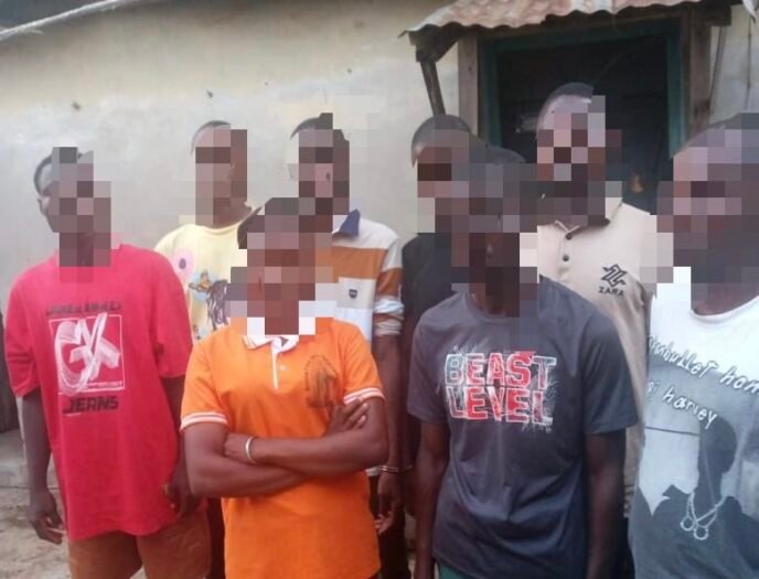 Police in Ogun State arrest eight foreign nationals in Adiyan, Agbado area, over alleged staged kidnapping scheme and ransom fraud uncovered during an intelligence-led operation.