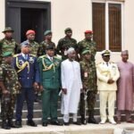 Military delegation from Defence Headquarters visiting Katsina State Government over the death of retired Major General Rabe Abdullahi.