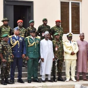 Military delegation from Defence Headquarters visiting Katsina State Government over the death of retired Major General Rabe Abdullahi.