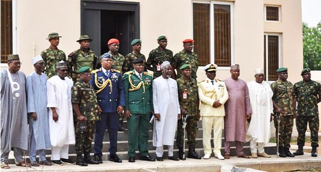 Military delegation from Defence Headquarters visiting Katsina State Government over the death of retired Major General Rabe Abdullahi.