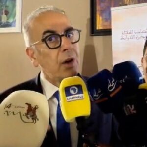 Officials discussing Morocco–Nigeria cooperation during Mata International Equestrian Festival in northern Morocco, symbolising cultural and economic partnership.