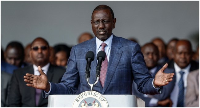 Kenyan President William Ruto speaks to the media as controversy grows over a US-backed Ebola quarantine centre planned at Laikipia Air Base in Kenya.