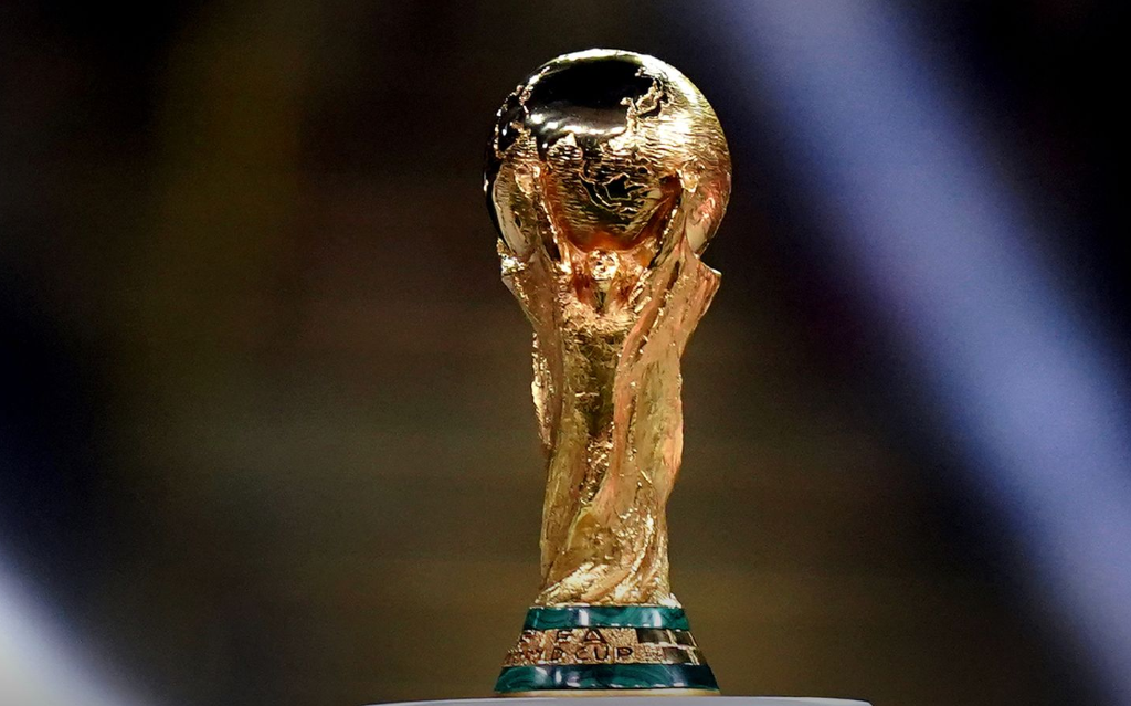 FIFA World Cup trophy representing the new football rules approved for the 2026 FIFA World Cup in the United States, Canada and Mexico.