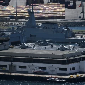 US Navy helicopters operate near La Guaira port in Venezuela as American forces support earthquake relief and port restoration efforts following the deadly twin earthquakes.