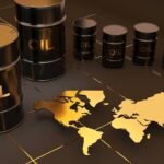 Oil tanker sailing through open waters as global crude prices fall following a peace agreement between the US, Israel and Iran.