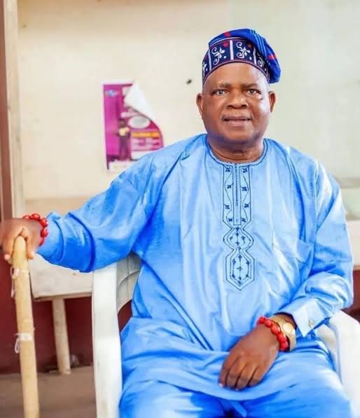 Veteran Nollywood actor and theatre scholar Kola Oyewo during a stage performance.
