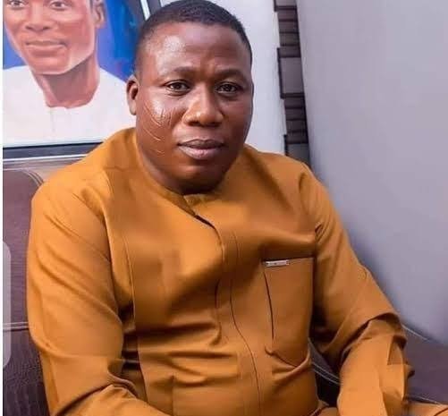 Sunday Igboho speaking in Ibadan as he alleges political involvement in the abduction of students in Oyo State.