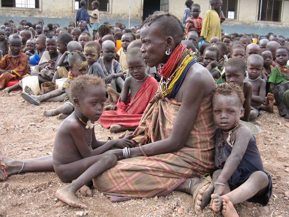 Illustrative image of refugee children highlighting the growing hunger and food insecurity crisis across Africa.