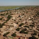 Aerial view of Gao in Mali as fresh coordinated attacks hit multiple towns across the country.